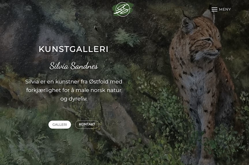 Forsiden til silviasandnes.no nettside.